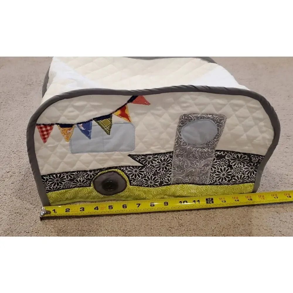 Quilted Appliqued Small Appliance Cover Camper Cottage Home Decor
